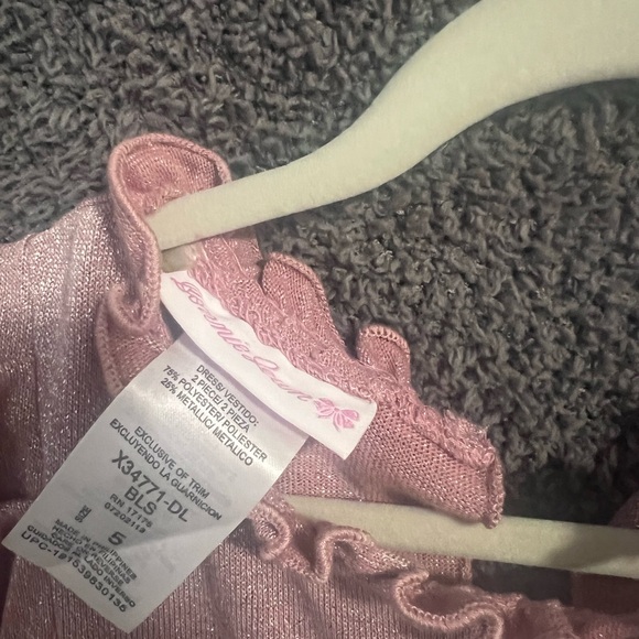 Pink Ruffled Dress with Pockets - Picture 3 of 4